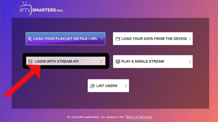 IPTV app login setup on Fire TV